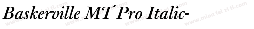 Baskerville MT Pro Italic字体转换